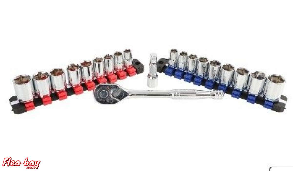 22 peaces 1/2 inch ratchet and socket set