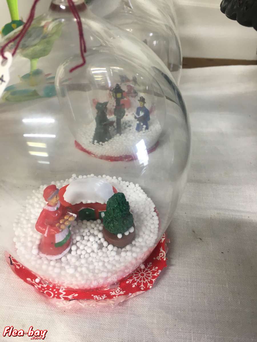 set of 4 snowglobe candle holders