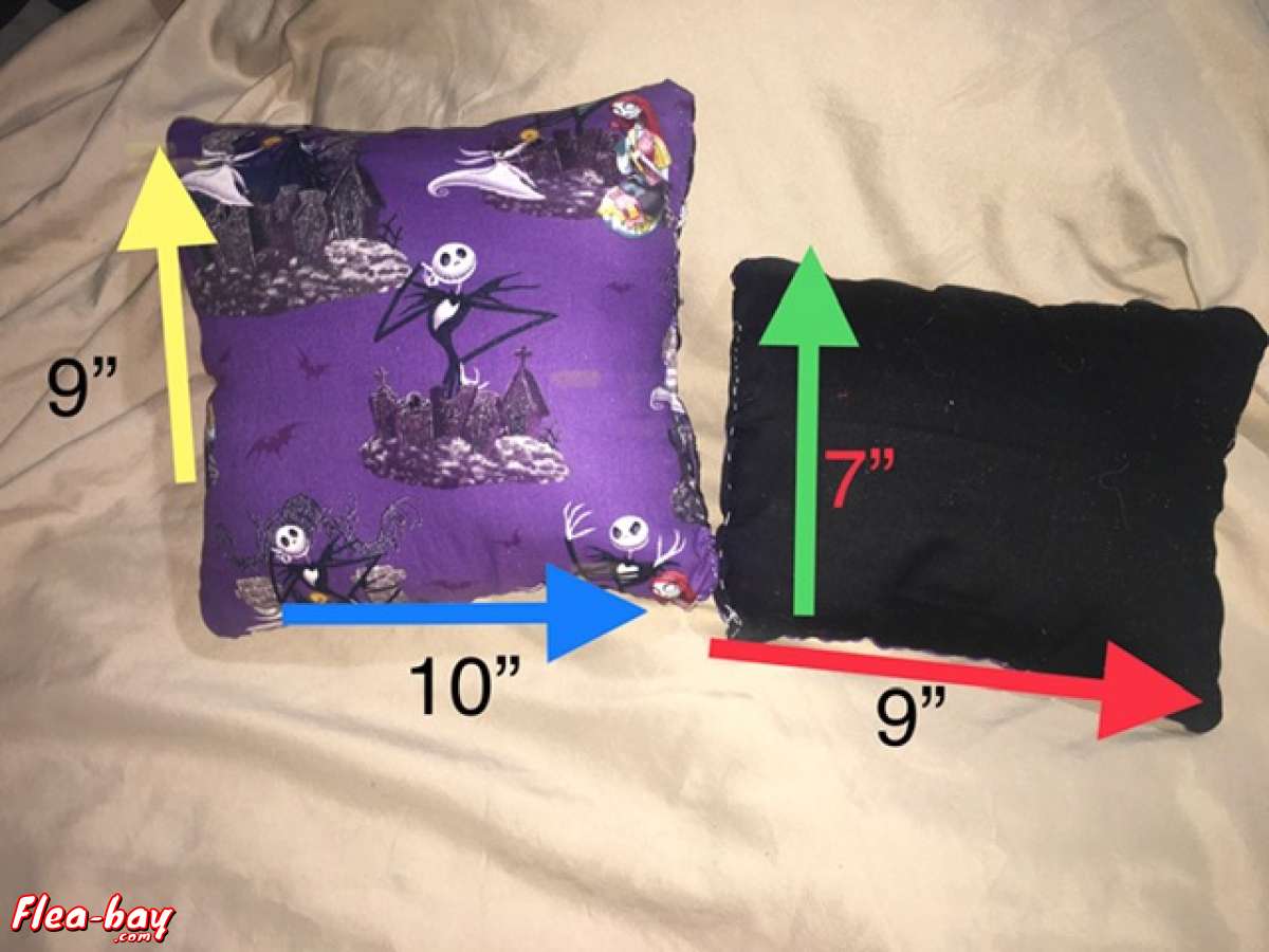 set of 2 nightmare before christmas throw pillows