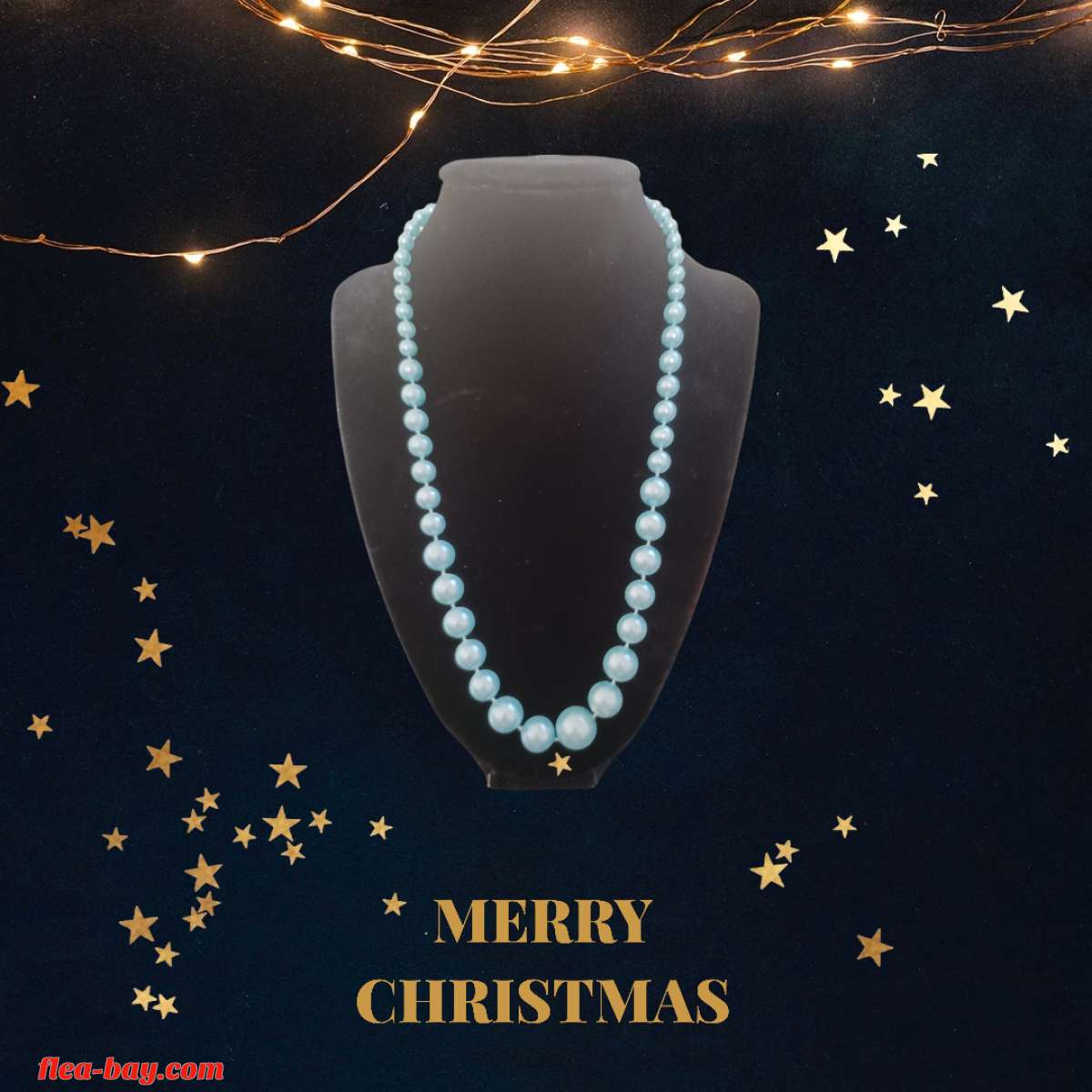 blue beaded necklace