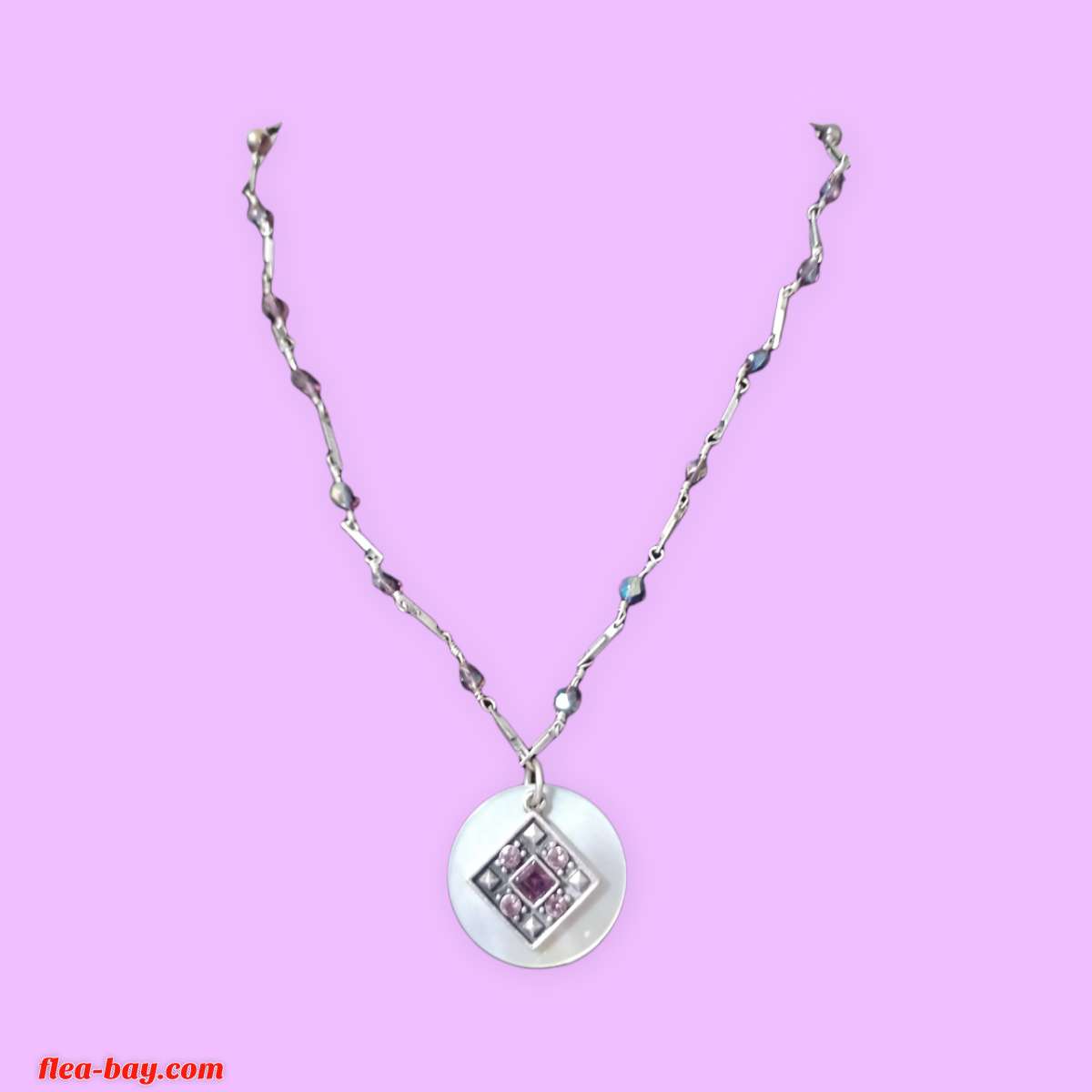 purple beaded necklace