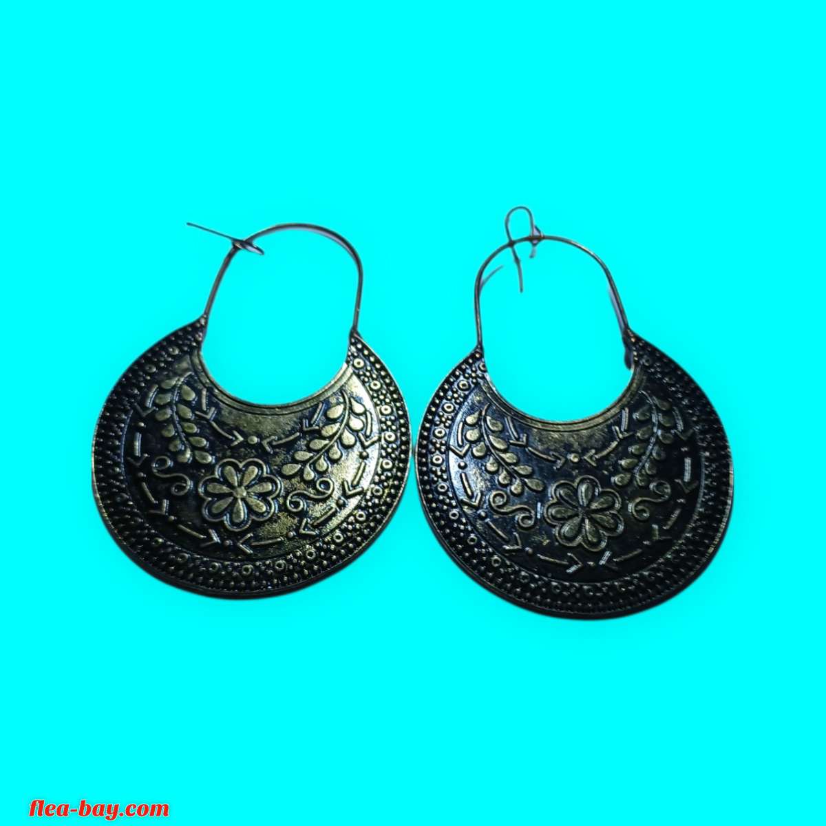 metal flower earrings