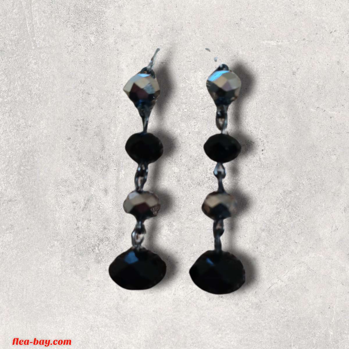 Black grey earrings