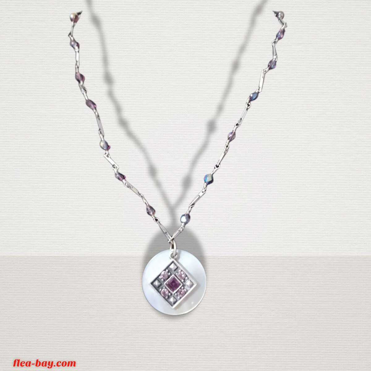 purple beaded necklace