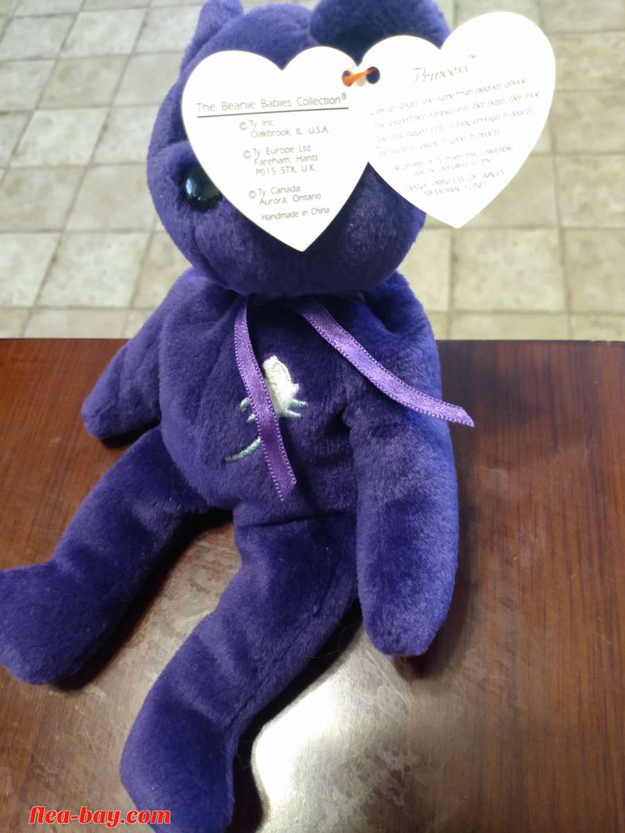 Princess Diana Beanie Baby Bear 1997 Original Made In China