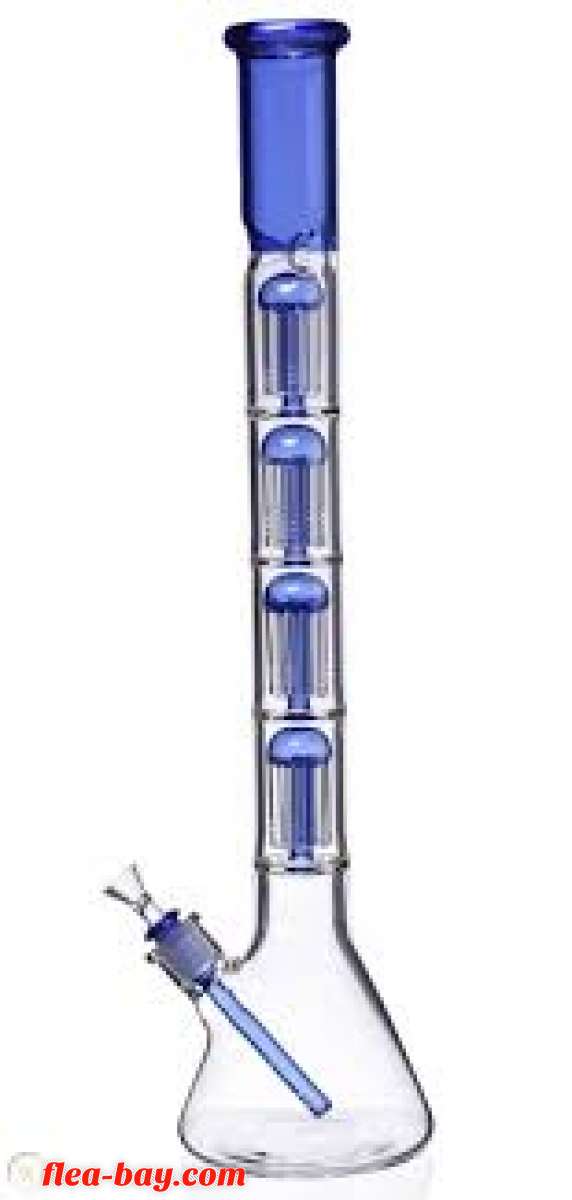 four perculaters white frosted 3 ft water bong