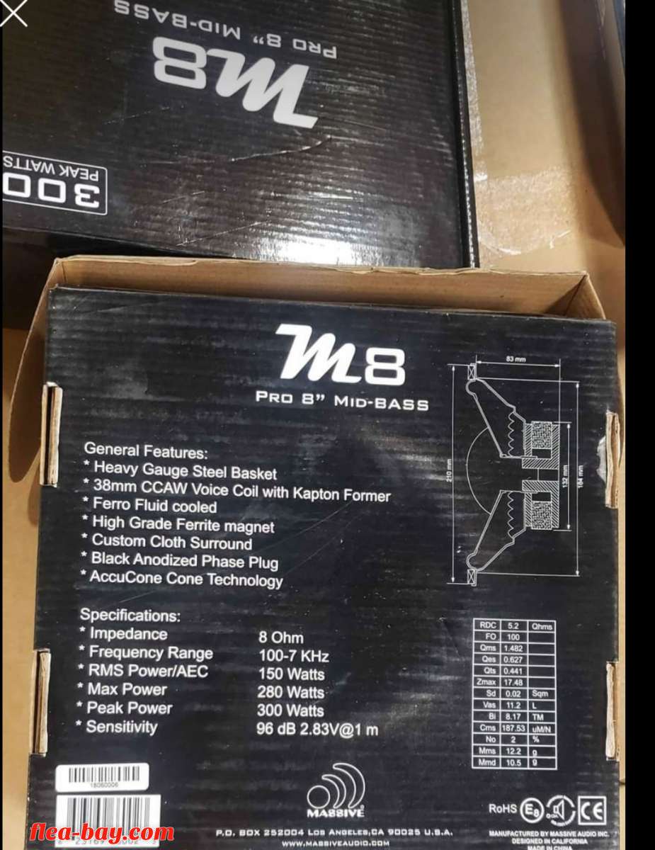 New Massive Audio M8 pro 8" mid range