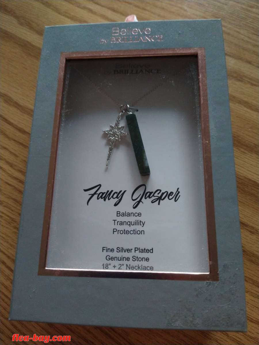 Believe by brilliance fancy Jasper necklace new never worn