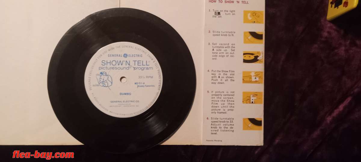 Walt Disney show and tell record and picture movie with song