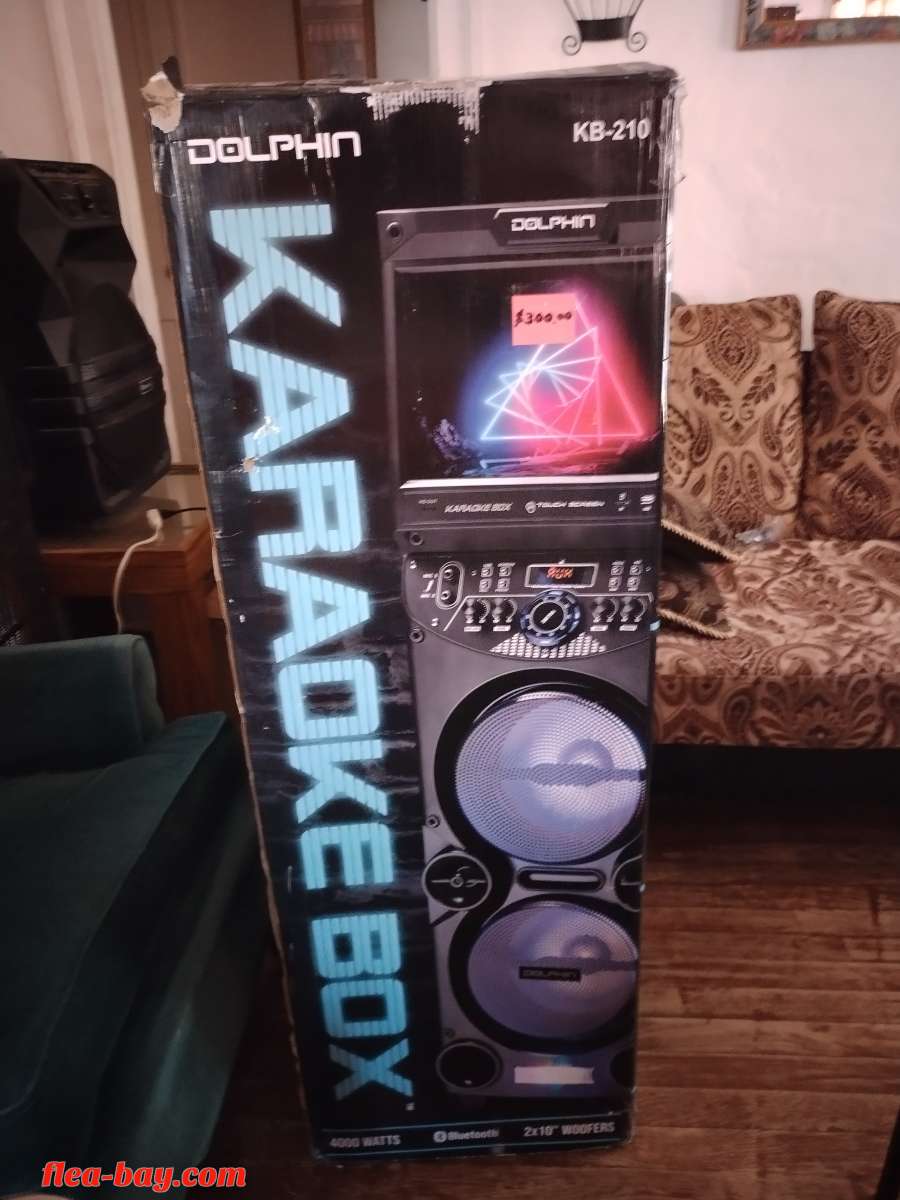 (DOLPHIN KARAOKE BLUETOOTH 2X10" WOOFER TOUCH SCREEN SPEAKER
