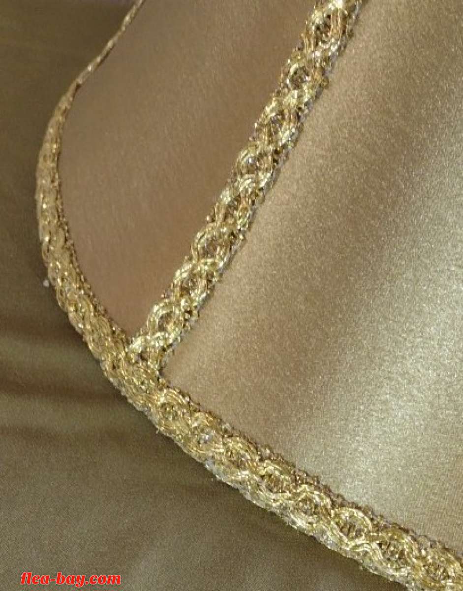 Nice, Custom, Gold Satin Lampshade. 12"x 14", great shape
