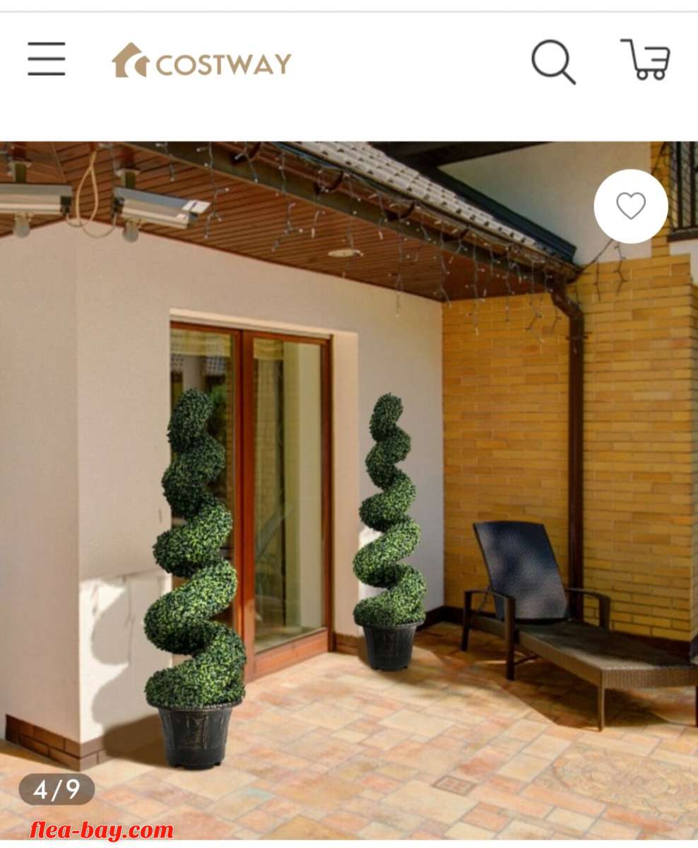 4ft   Artificial boxwood spiral tree faux tree w/realistic