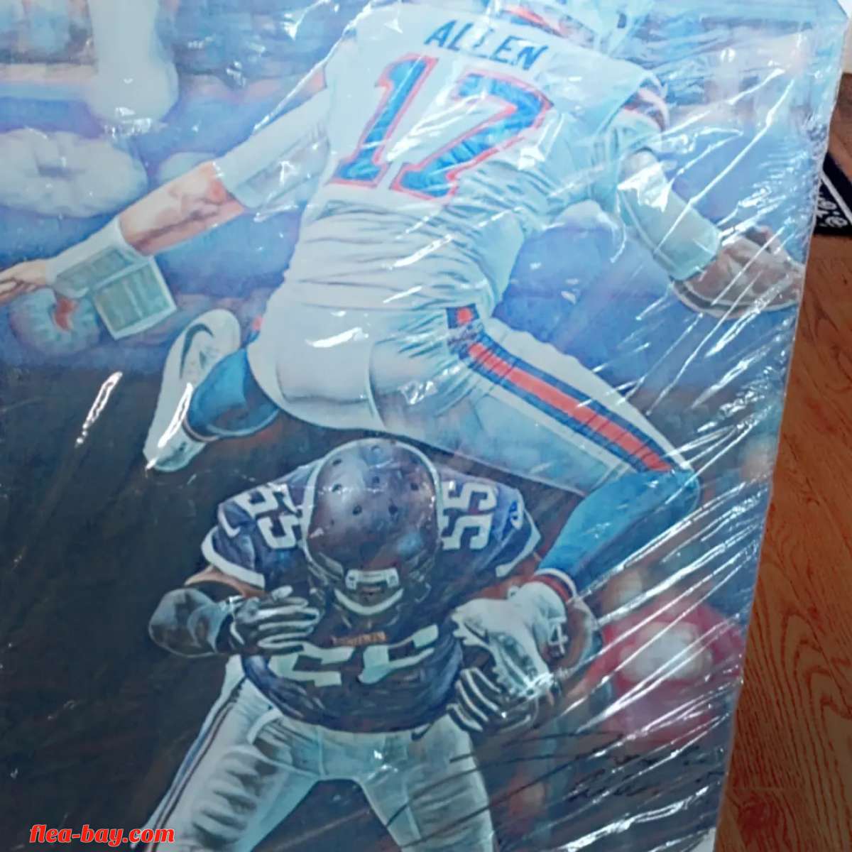 Josh Allen sign autographed picture 24 x 36 plastic cover