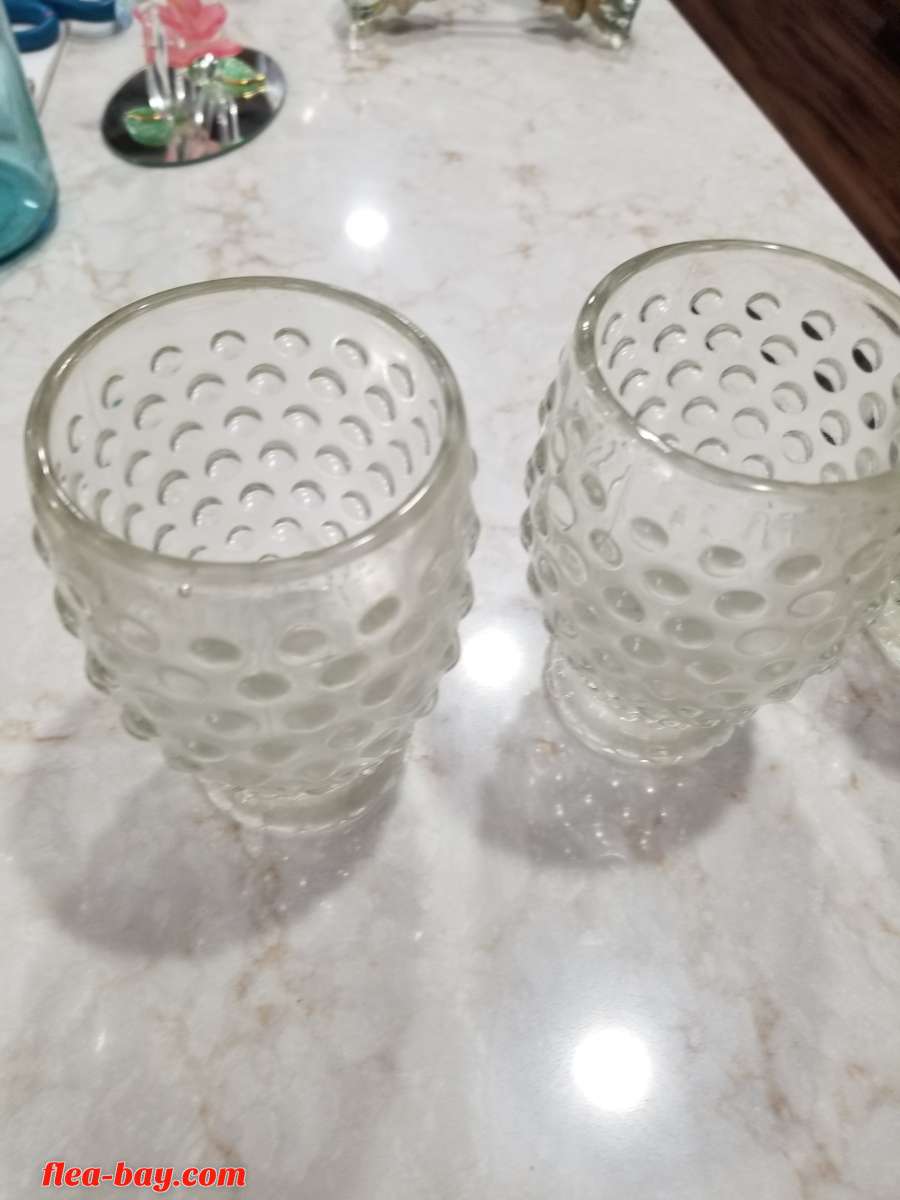 Vintage Tiara Indian Glass Pitcher and 3 Glasses Local Only