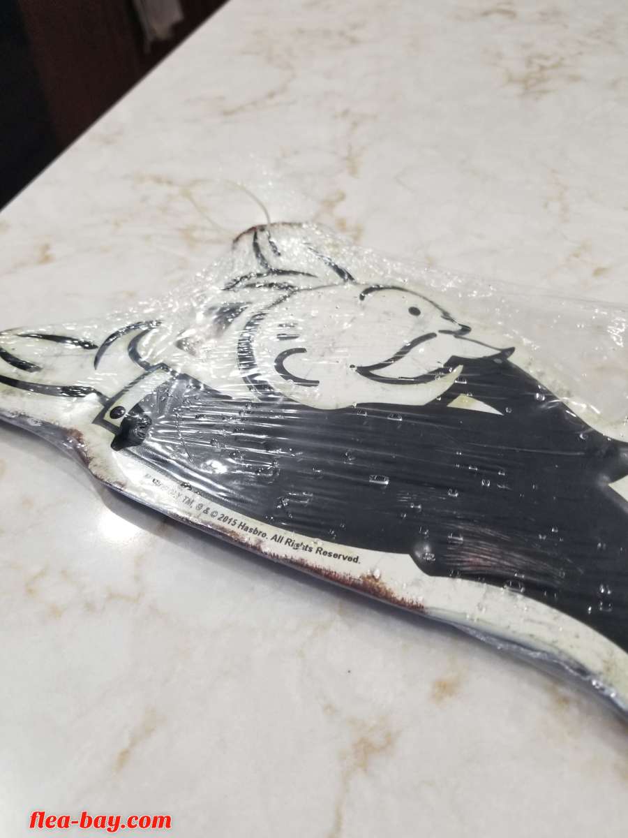 Vintage 2015 Metal Monopoly Sign Hasbro Wall hanging