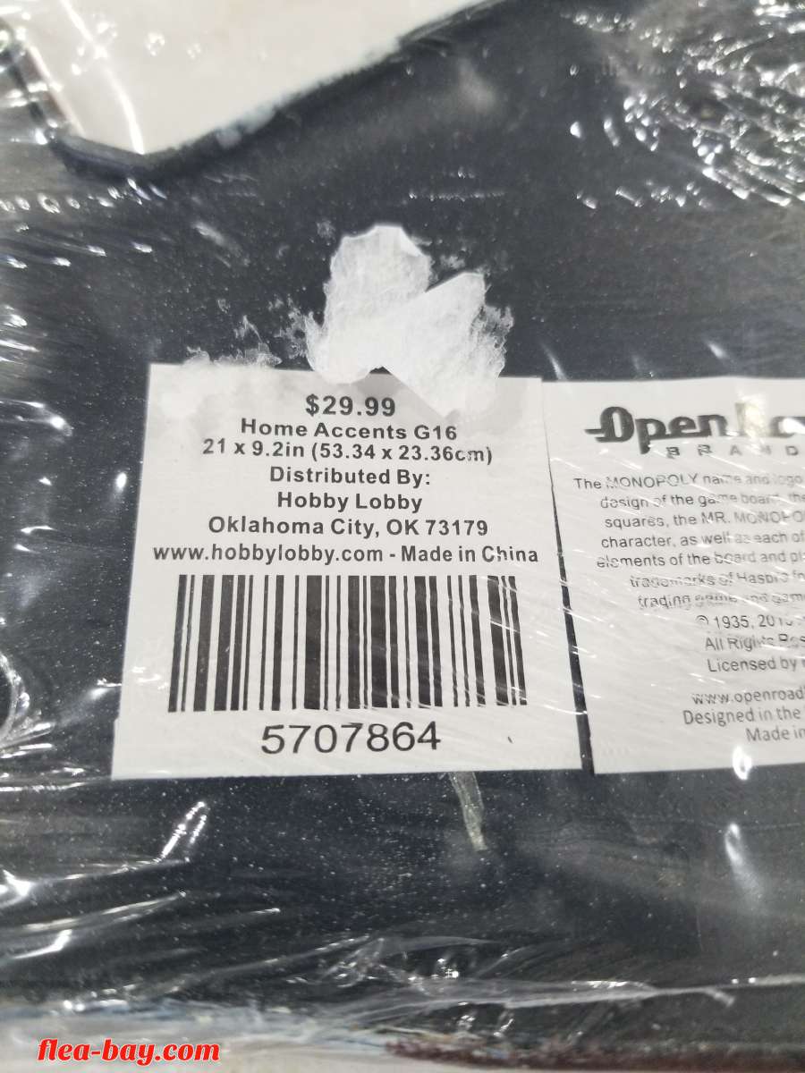 Vintage 2015 Metal Monopoly Sign Hasbro Wall hanging