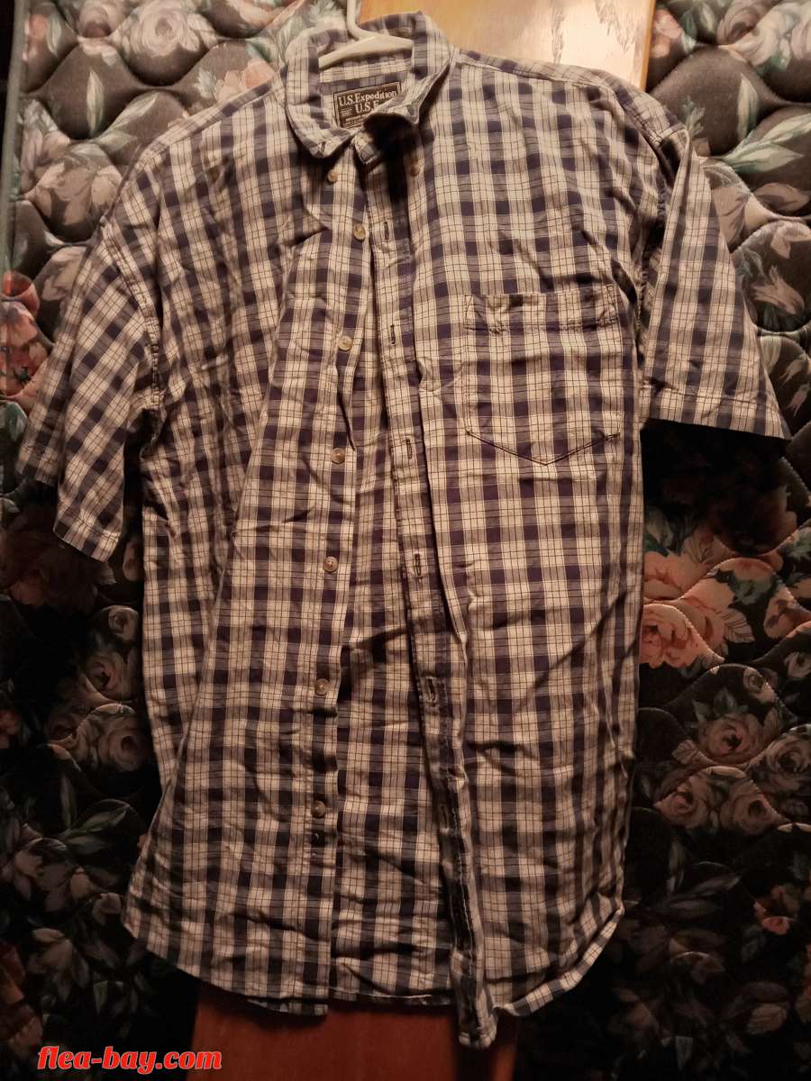 U.S. Expedition (Men's Short Sleeve Button Down Dress Shirt)