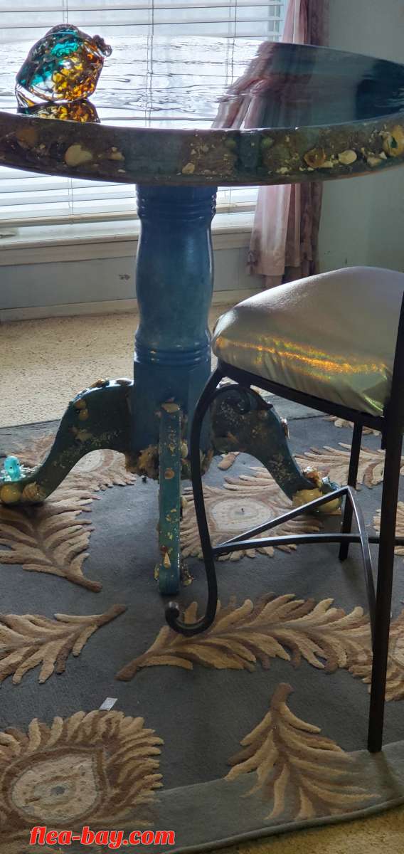 Ocean resin table