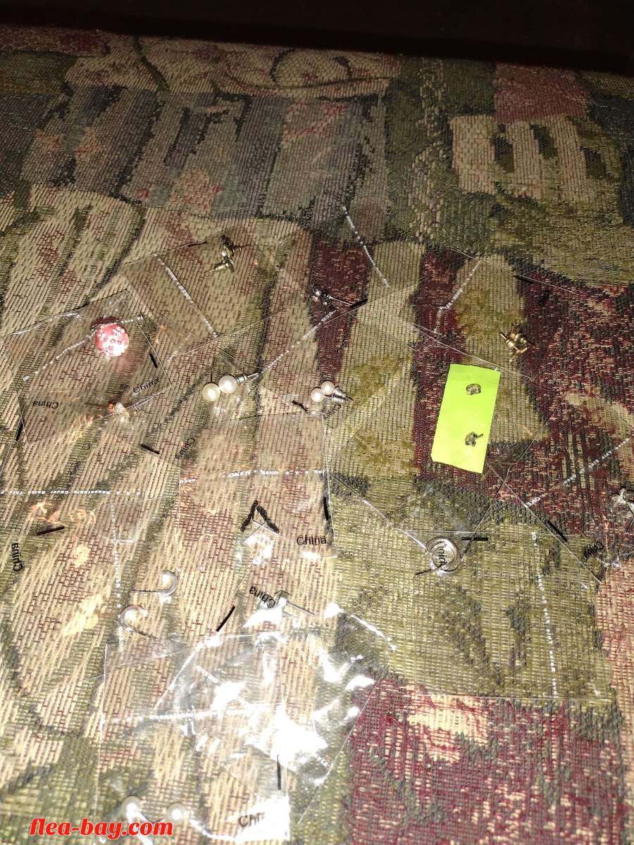 A bundle of post earrings