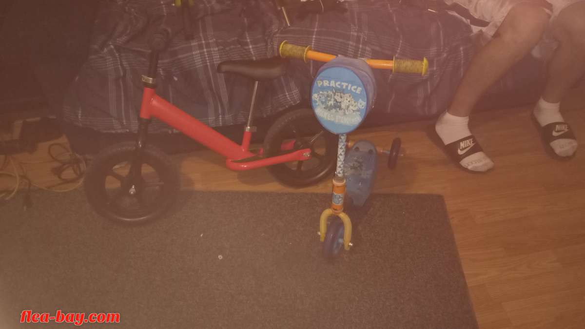 kids strider and scooter