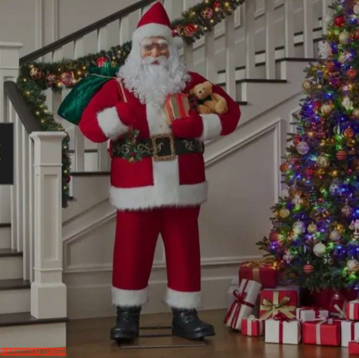 6ft Automated Santa & Grinch