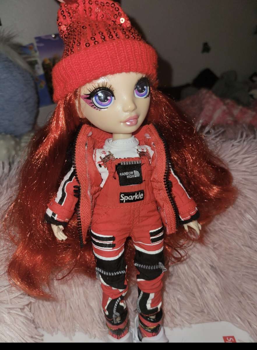 Red rainbow high doll