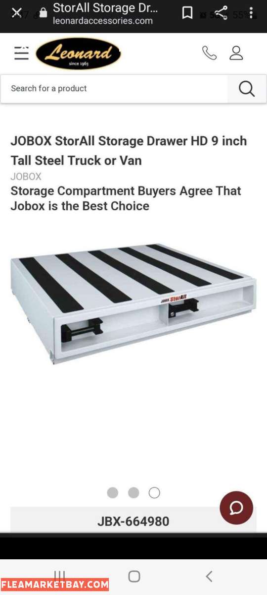 Steel Jobox storall drawer HD 9 inch tall for truck or van
