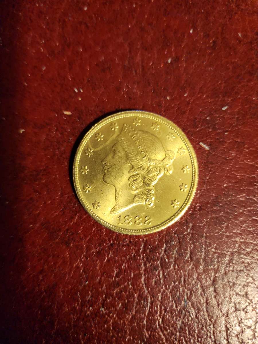 1882 $20 Double Eagle Gold Coin