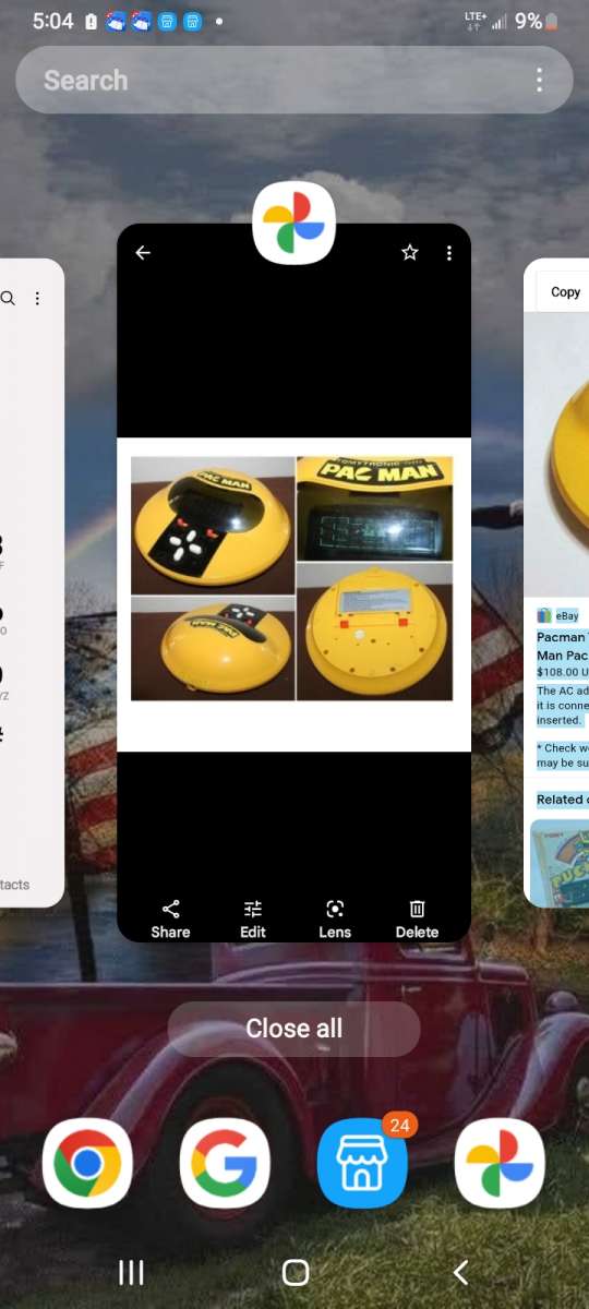 1980s tomy hand held pacman video  game