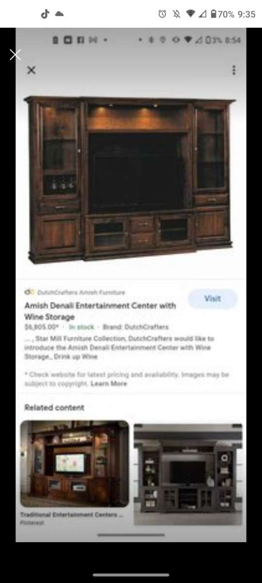 gorgeous Amish entertainment center