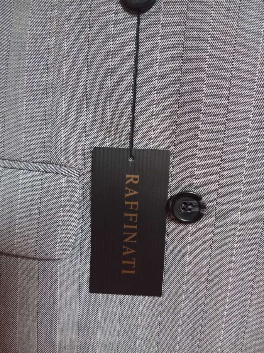 raffinati mens Double Breasted gray suit