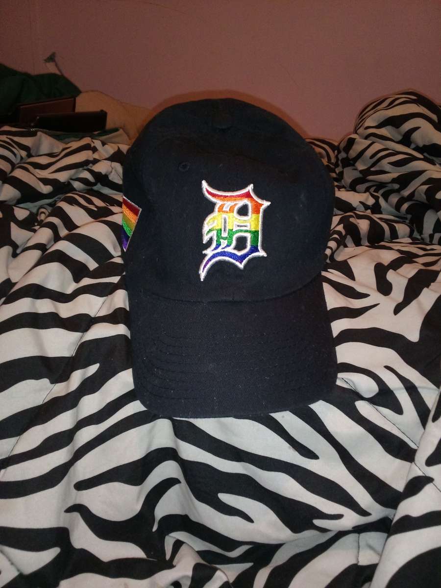 Rainbow Detroit hat