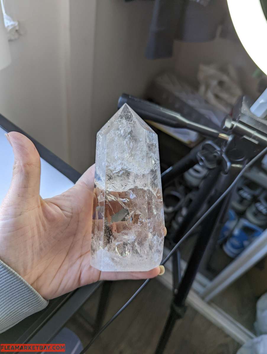 clear quartz tower