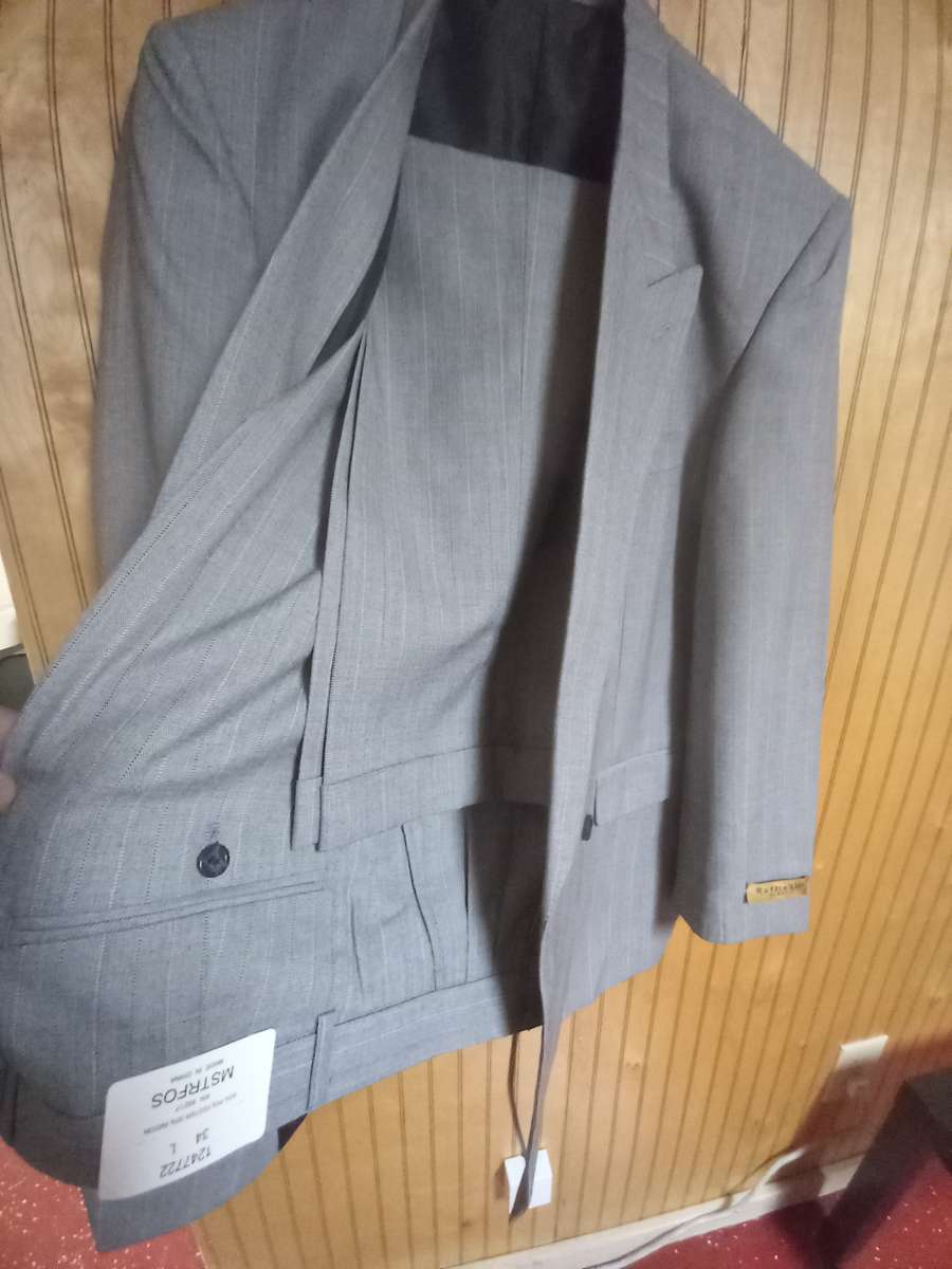 raffinati mens Double Breasted gray suit