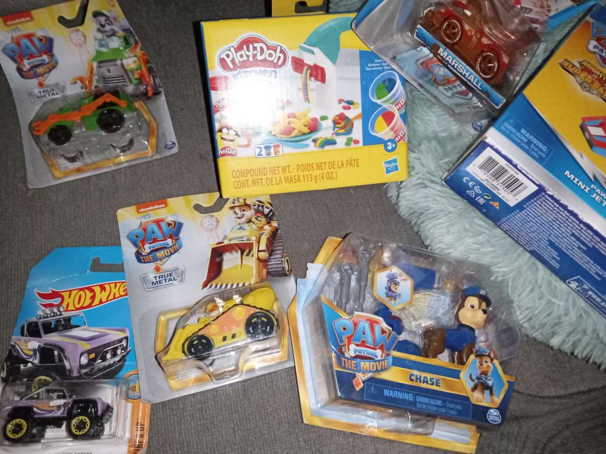 paw patrol and play doe and elmo various toys brand new