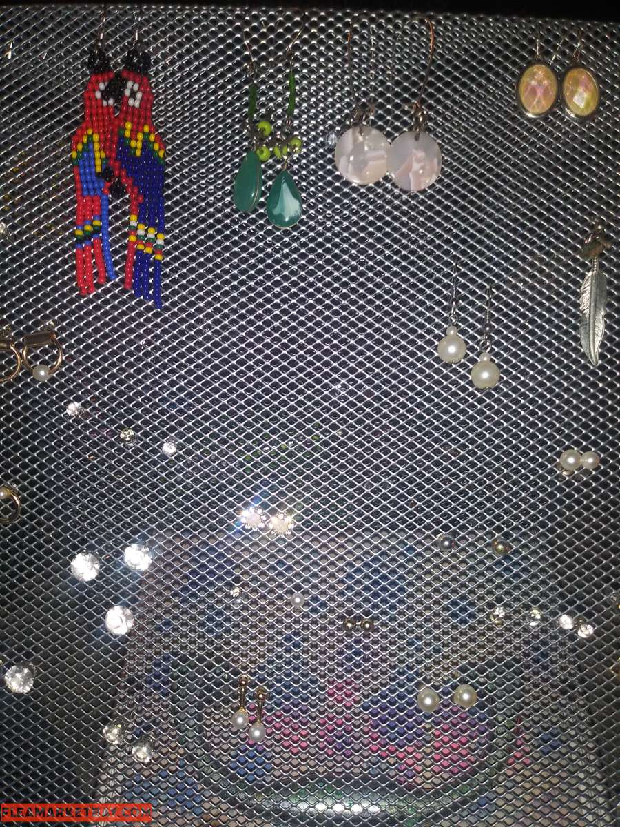 stud and dangle earrings