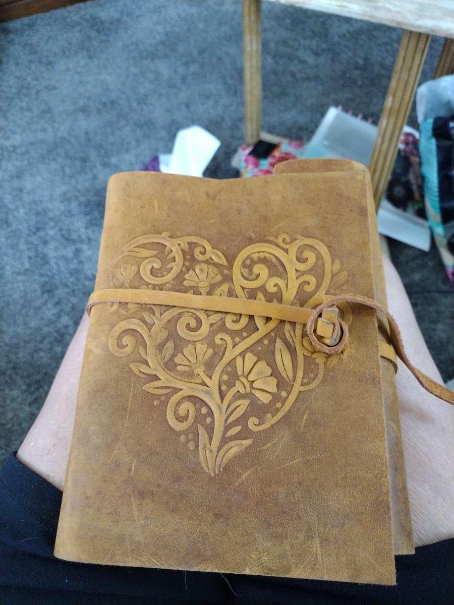 Suede book for writing