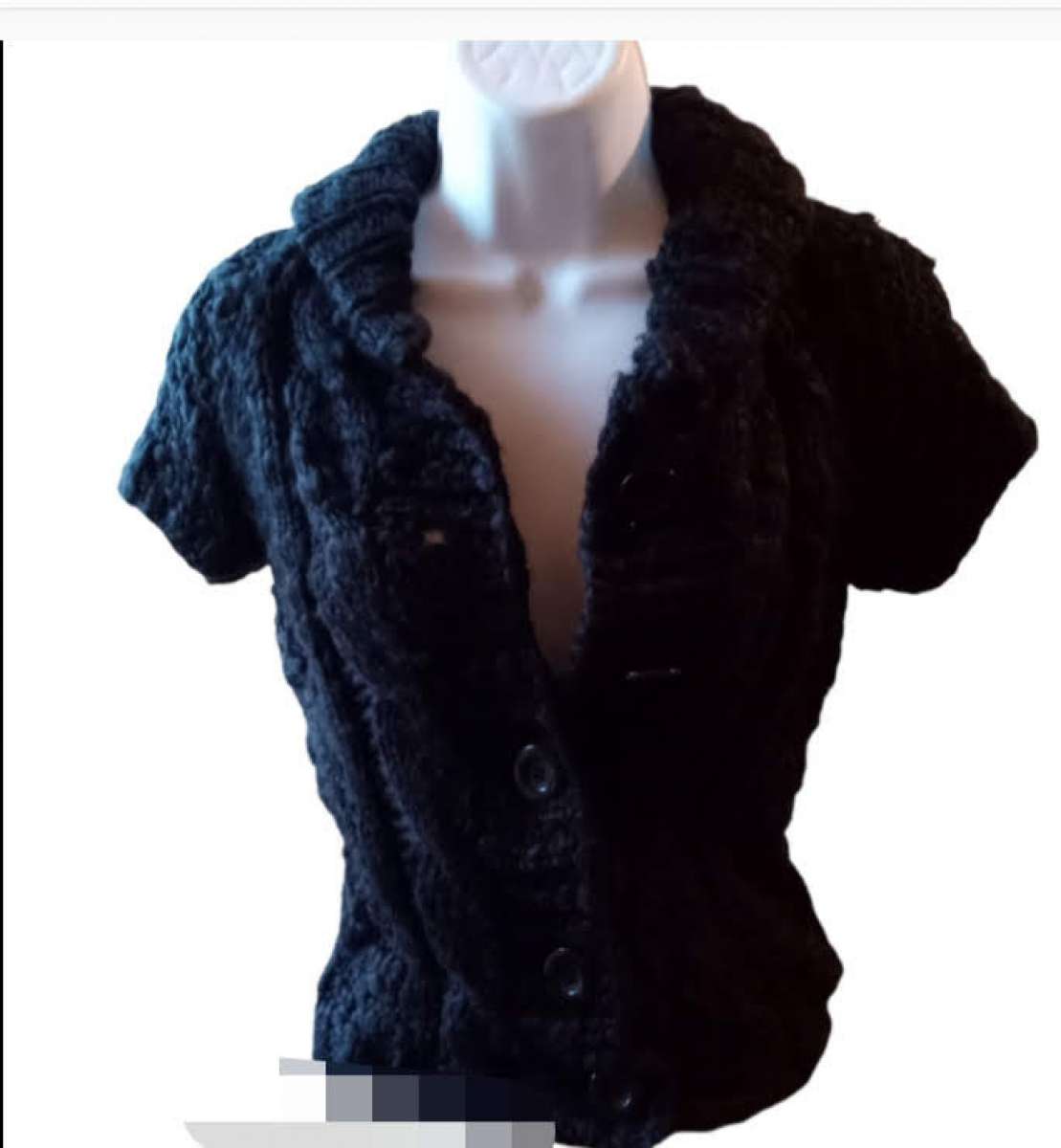 NWT VIVIENNE TAM BLACK SHORT SLEEVE SWEATER, XS