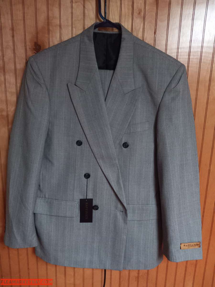 raffinati mens Double Breasted gray suit