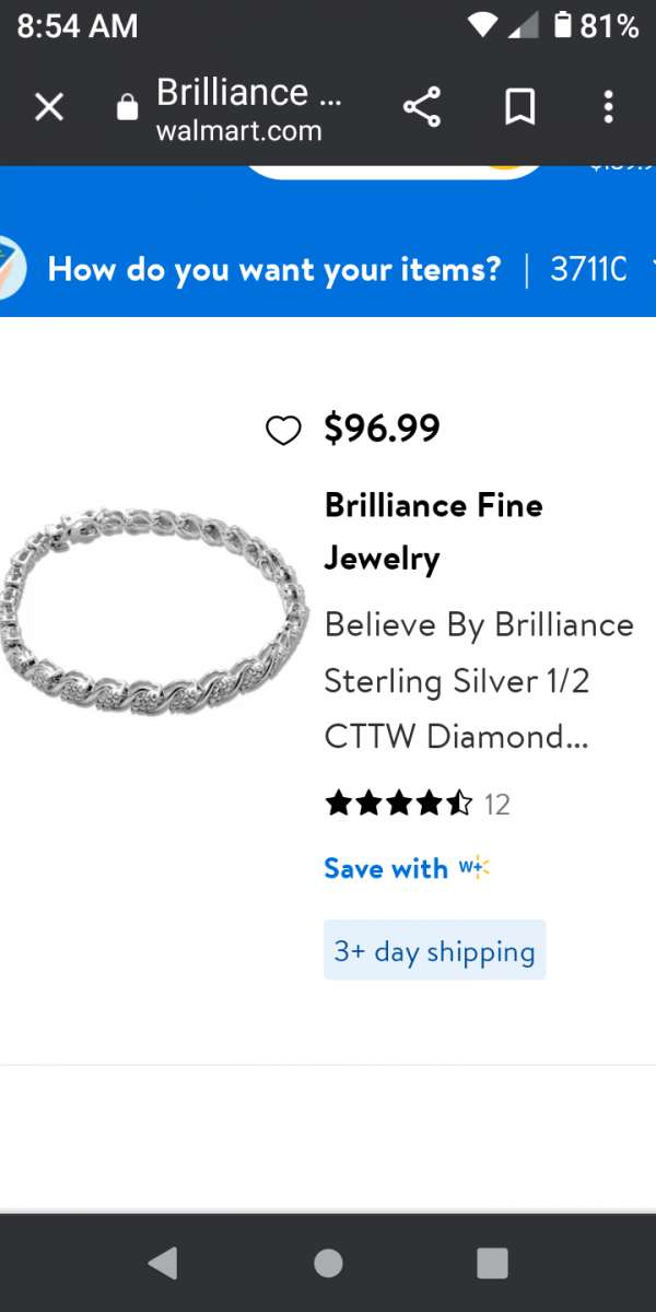 925 Sterling Silver Diamond Bracelet