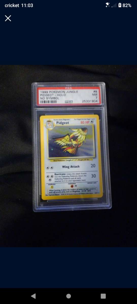 Pokemon Pidgeot PSA 7 symbol error