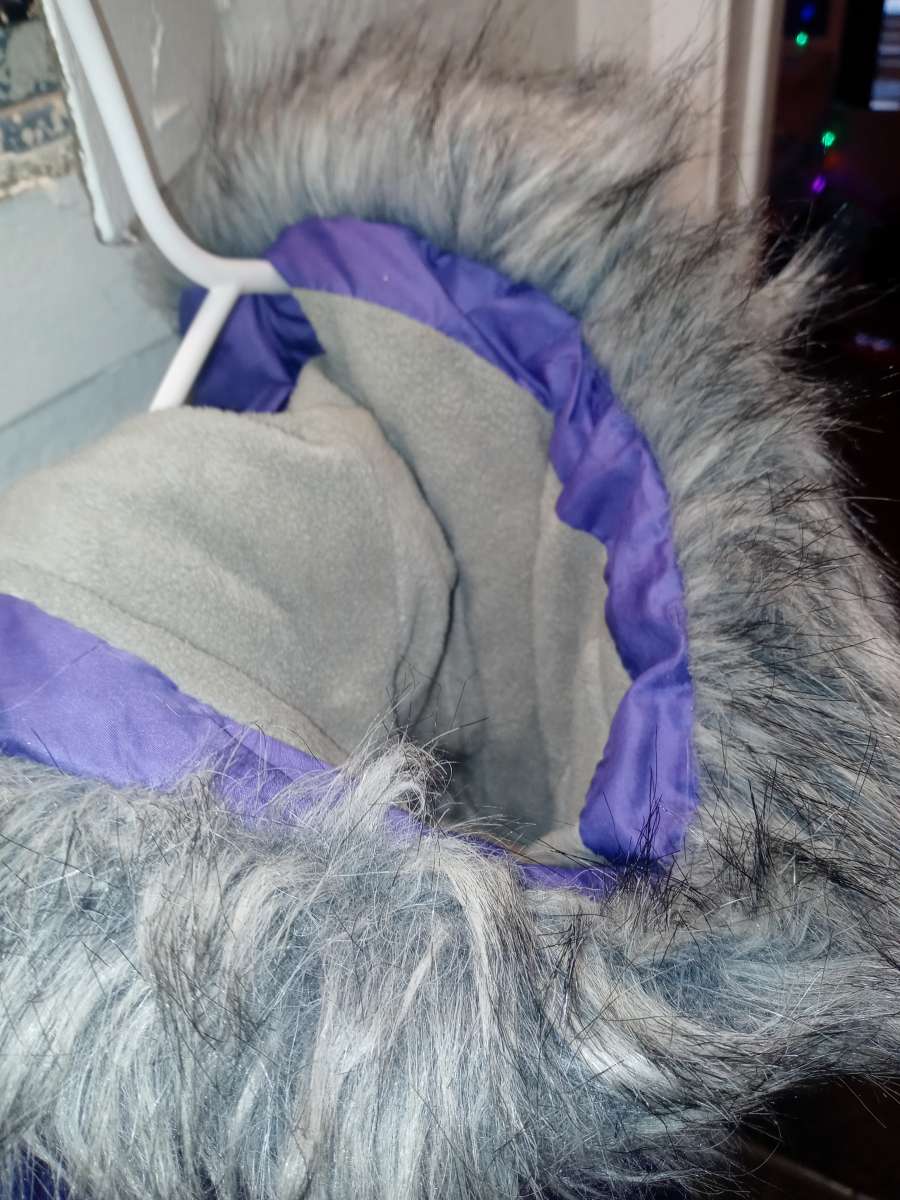 Girls Purple Puffer Jacket