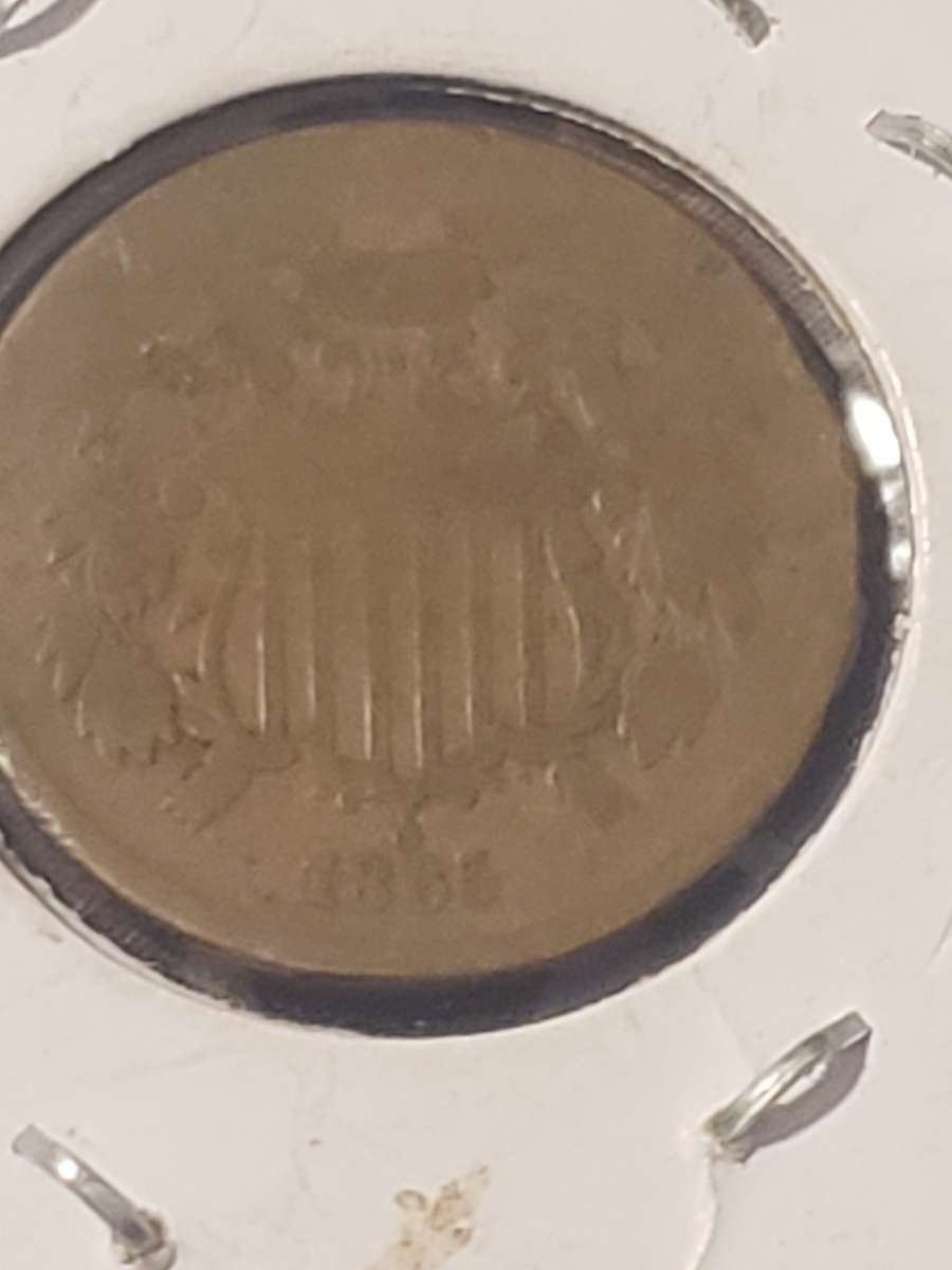 2 cent coin 1866