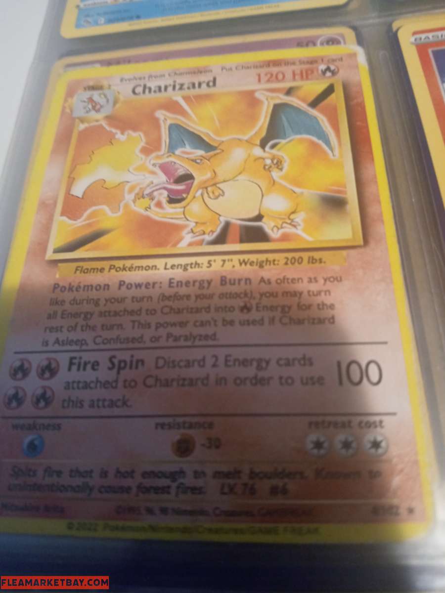 a rare Charizard card