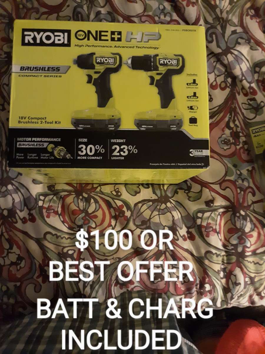 RYOBI IMPACT AND DRIVER DRILL SET