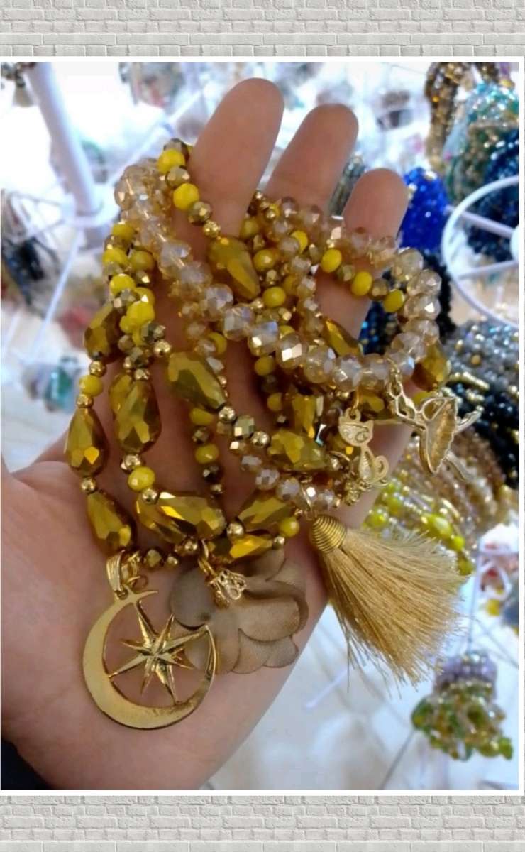 Crystal Beaded Semanario Bracelet set