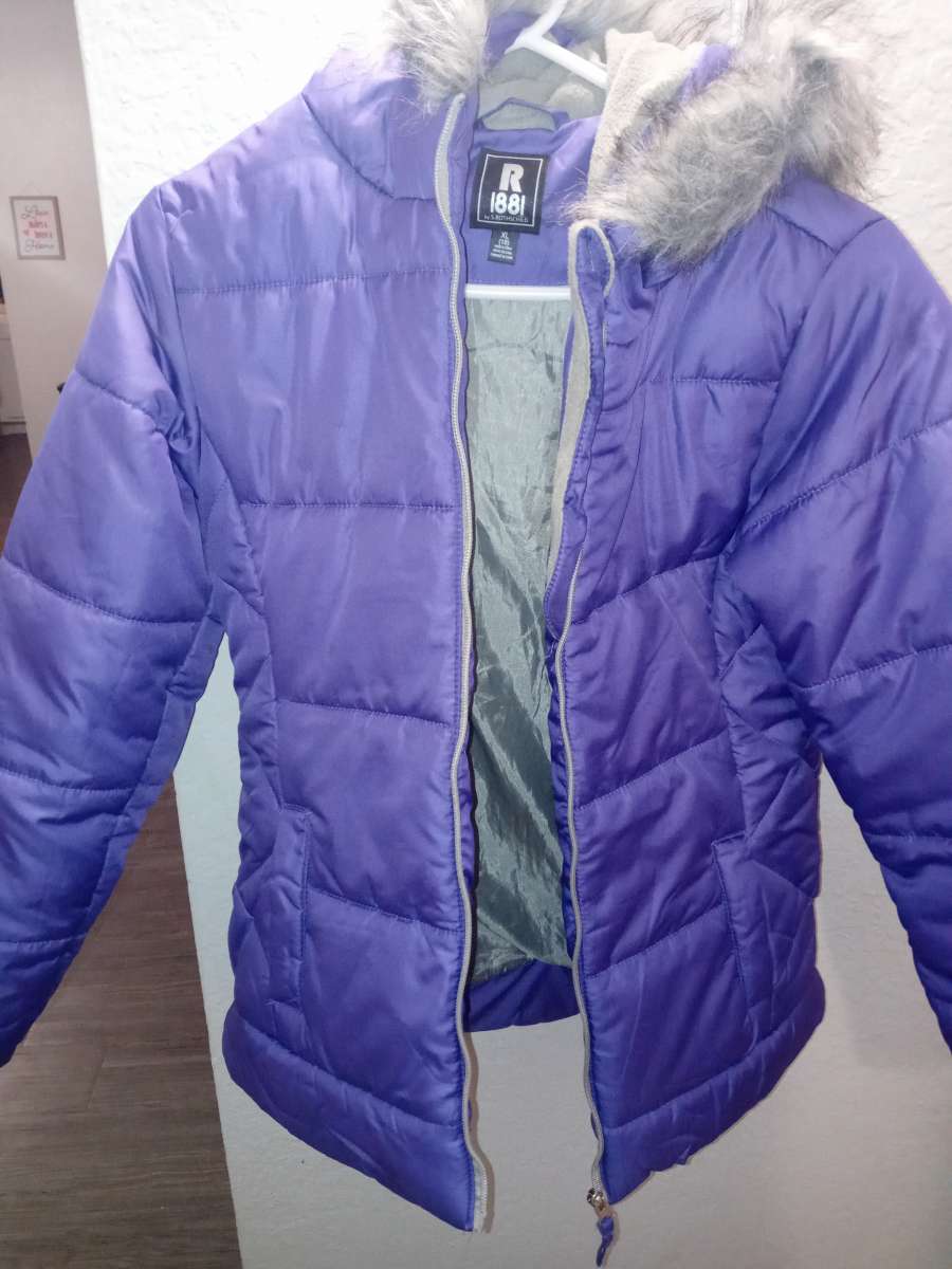 Girls Purple Puffer Jacket
