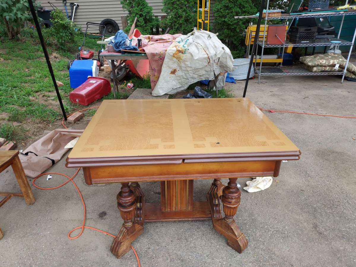 art deco original finish enamel top table