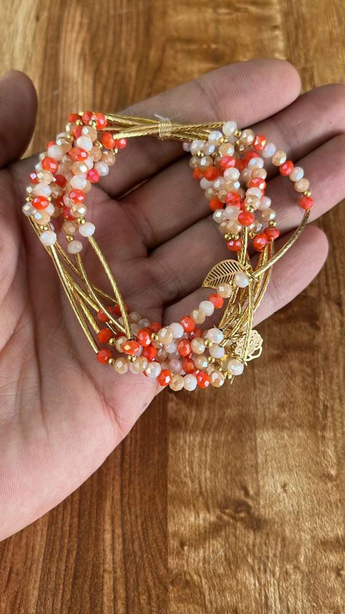 GoldPlated Crystal Semanario Bracelet set