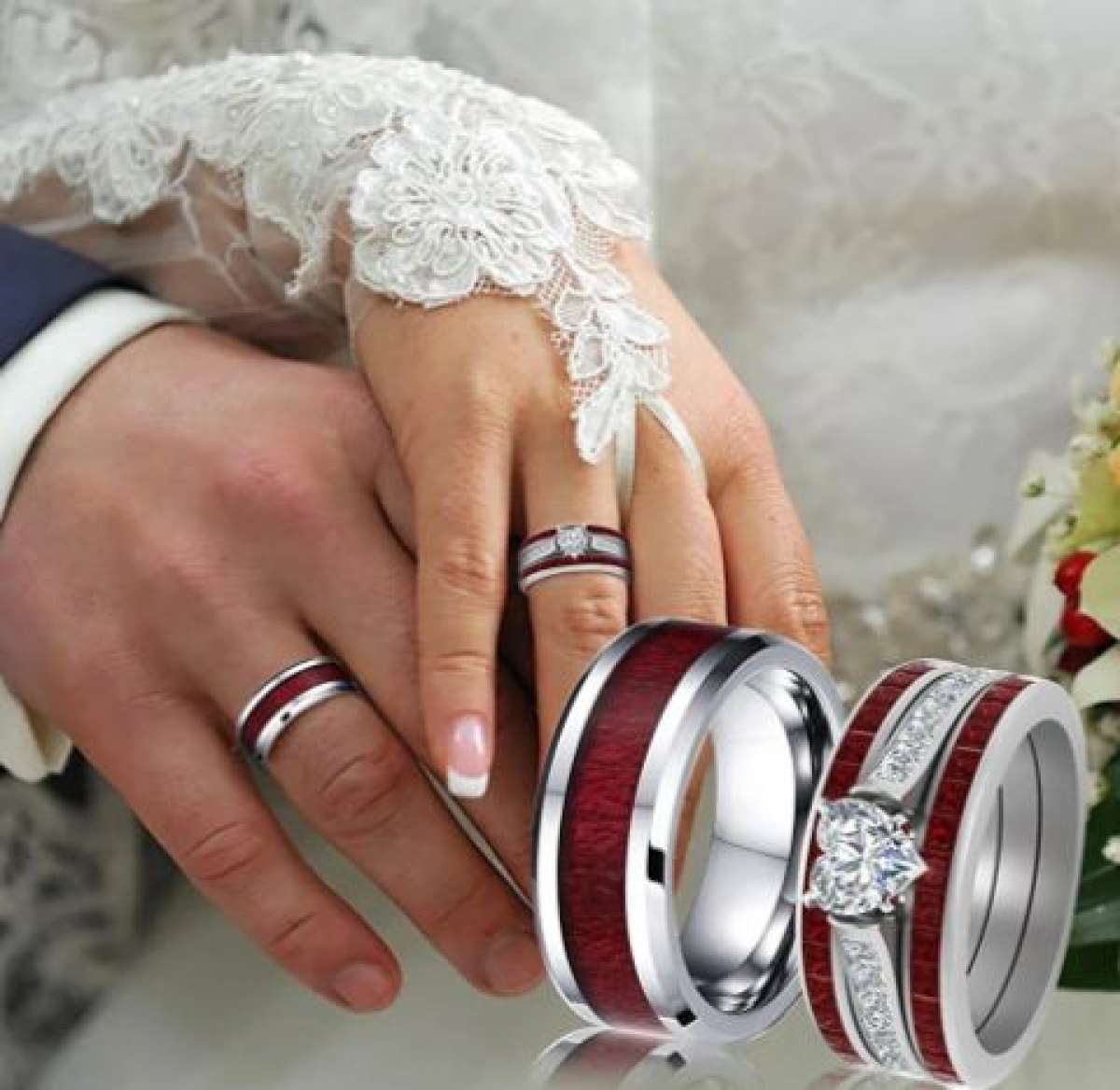 His and Hers Engagement Ring Set